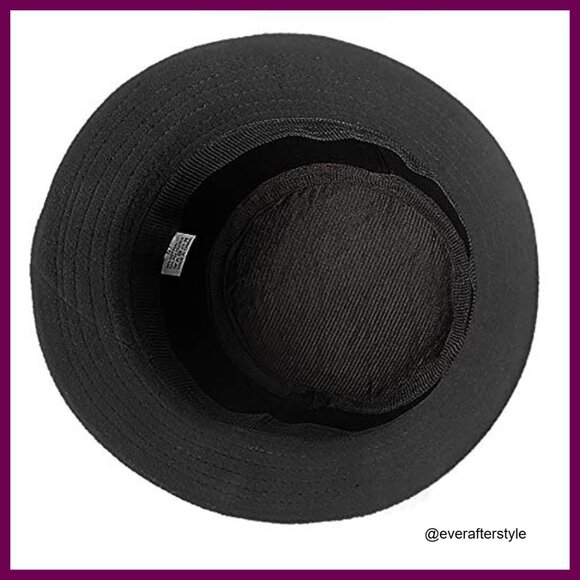 Vintage Felt Cloche Hat Winter Floral Fedora Bucket Hat